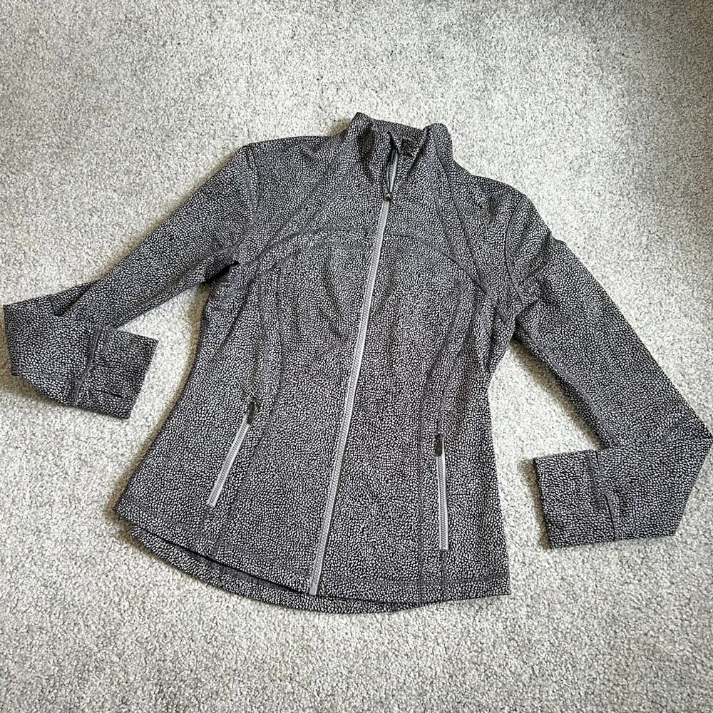 Lululemon Define Jacket Black and Gray Stretchy Luon SMALL  - 1I2260